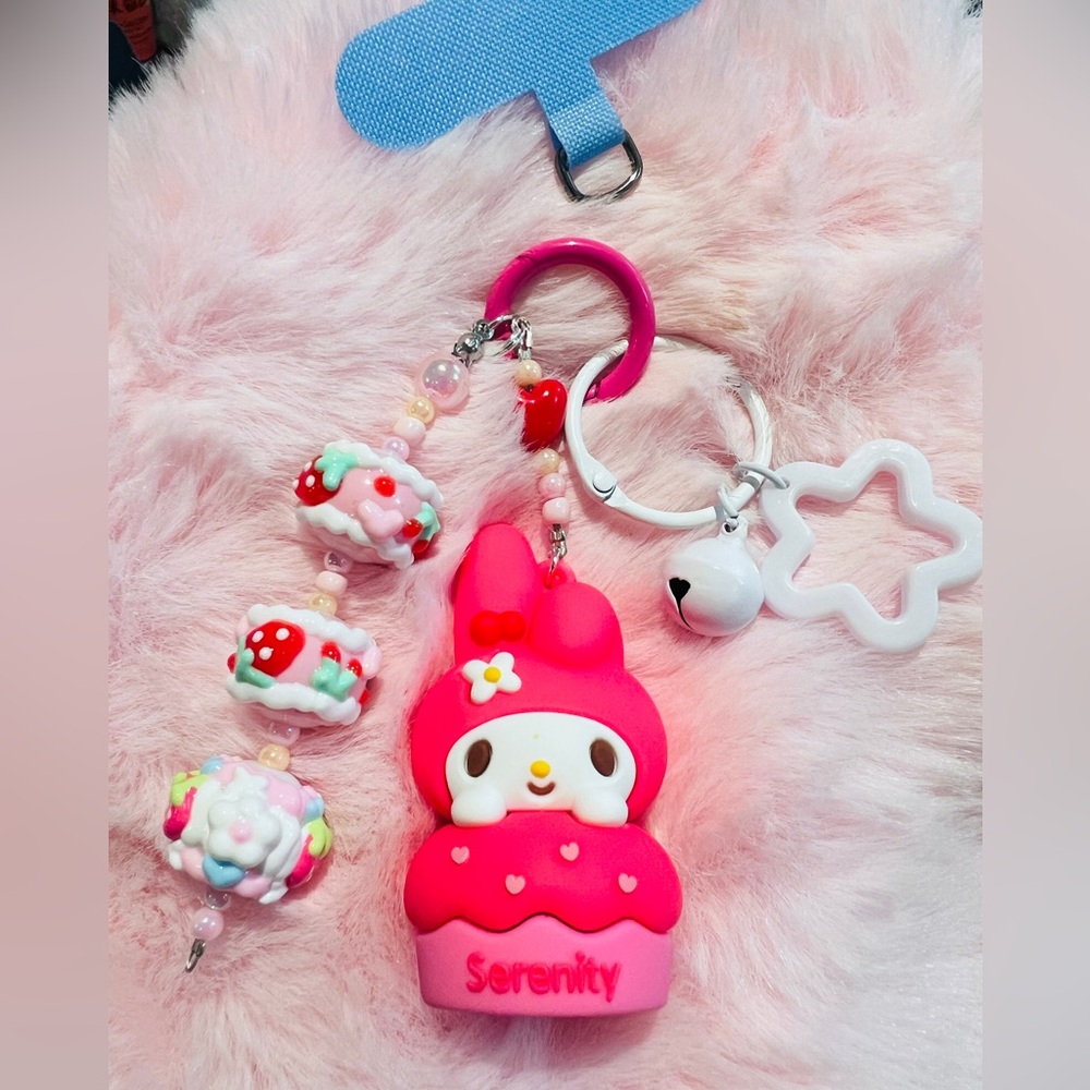 💕Buy 3 get 1 free❤️❤️Cute Pink Bunny Keychain Toy